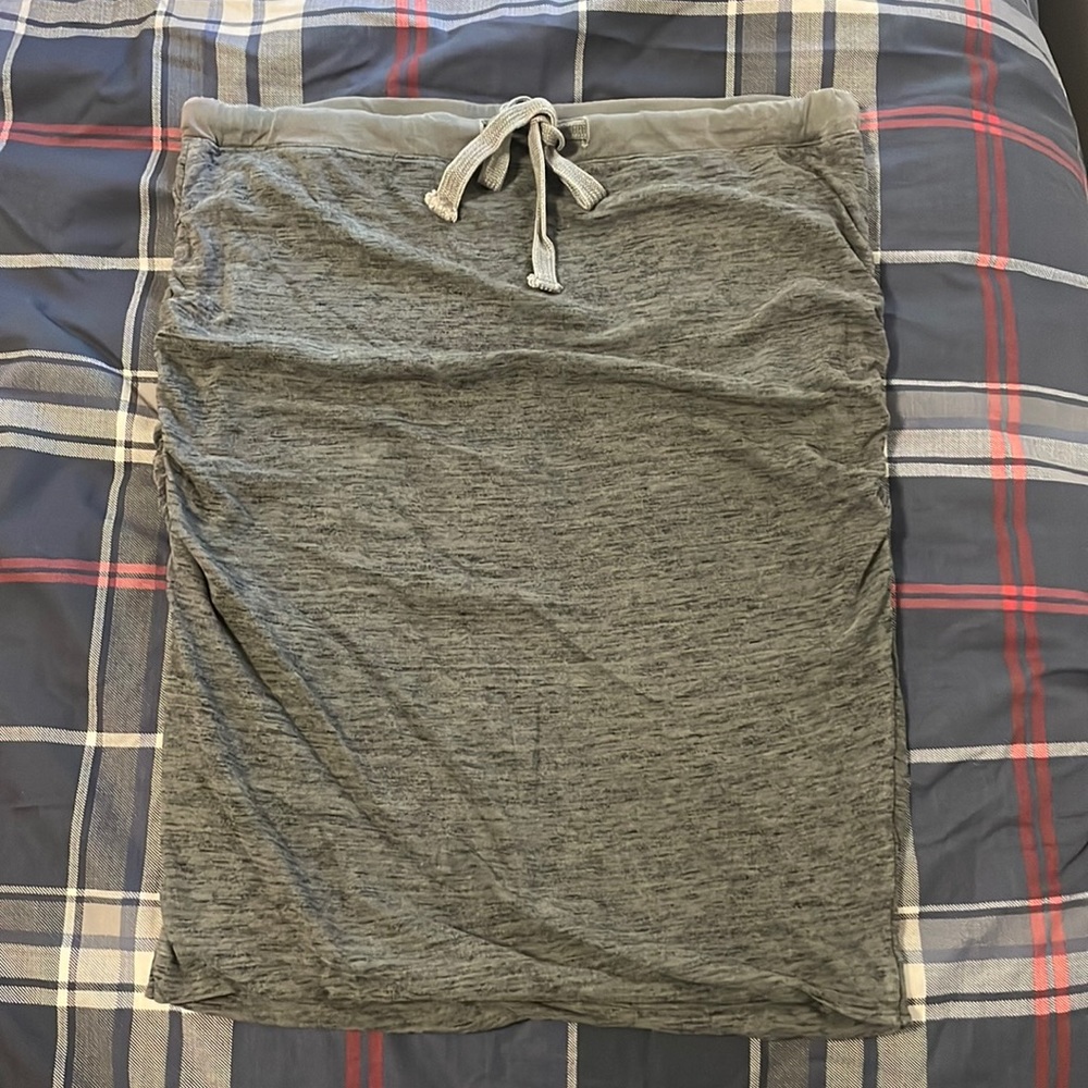 JAMES PERSE | Gray Rushed drawstring Skirt Sz 4 100% cotton